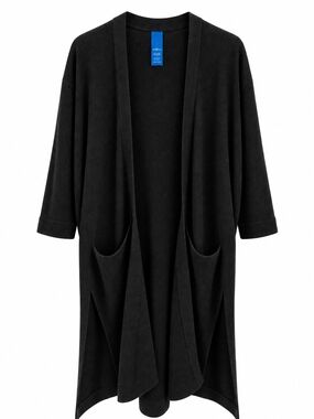 Kit and Ace Dark Gray Wool Cardigan Pockets Effortless Office Cottage Relaxed